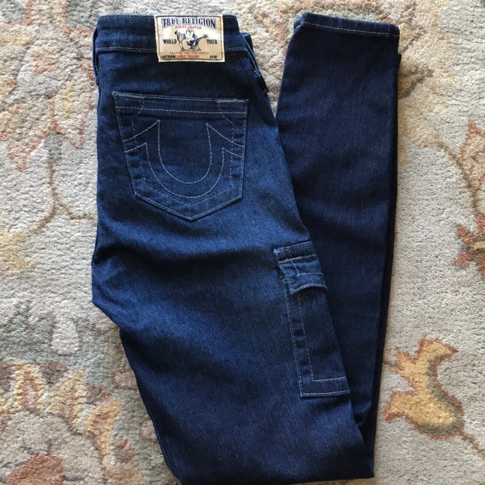 True Religion LEADVILLE Cargo Legging Skinny Jeans